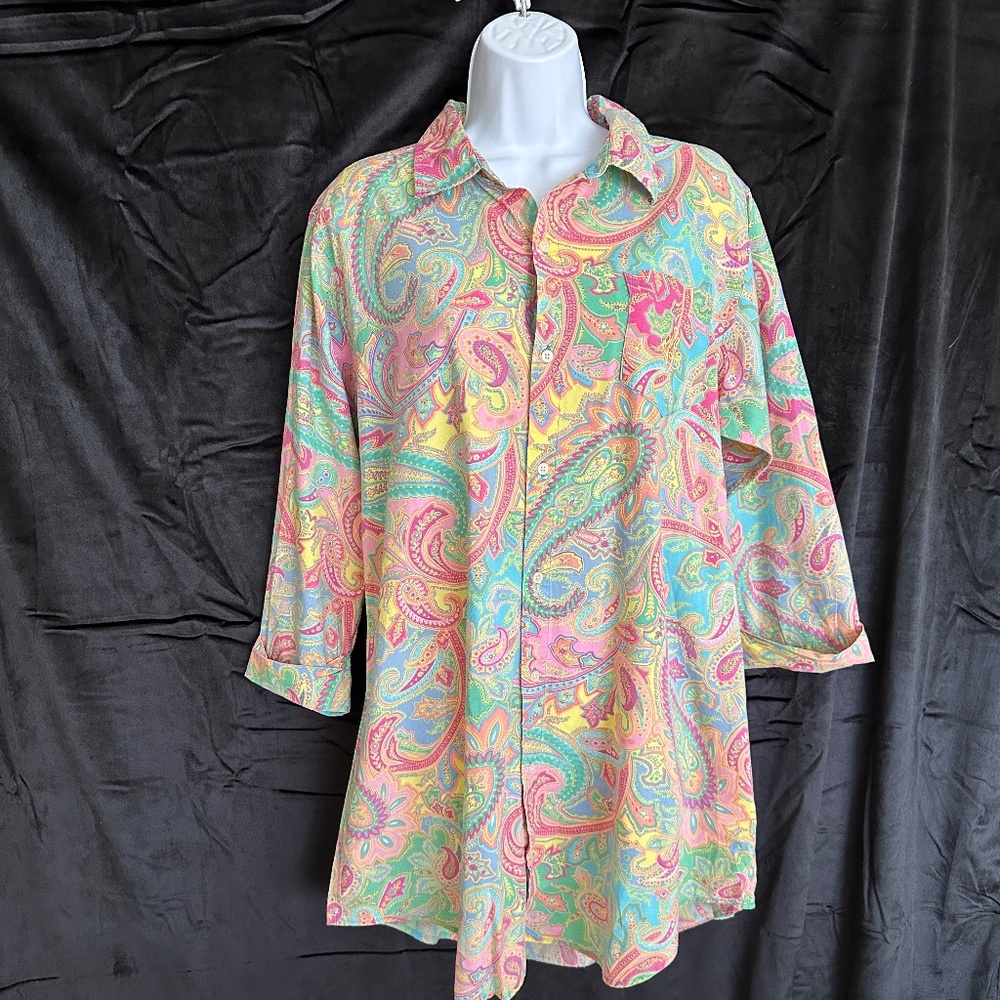 Lauren Ralph Lauren,  cotton sleep shirt size L